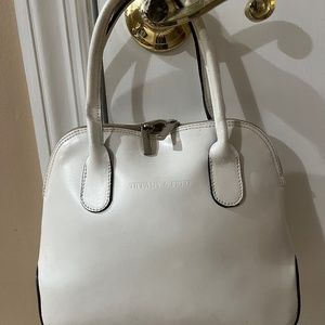 Tiffany & Fred vintage white leather handbag